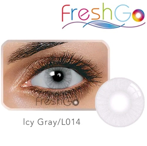FreshGo® Hidrocor Colored Contact Lenses - ICY GRAY - FreshTone.US